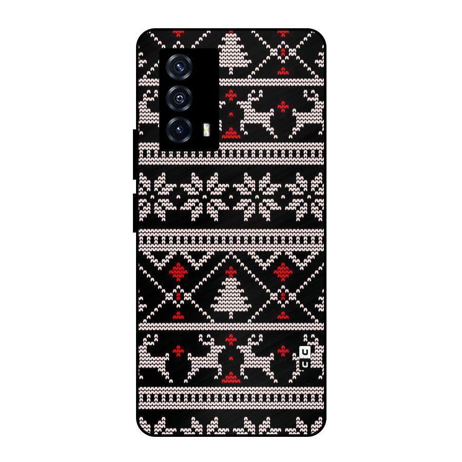 Christmas Seamless Aztec Pattern Metal Back Case for iQOO Z5