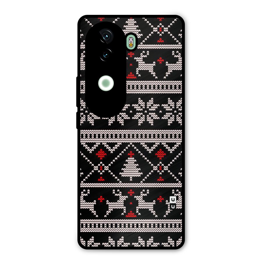 Christmas Seamless Aztec Pattern Metal Back Case for iQOO Z9s