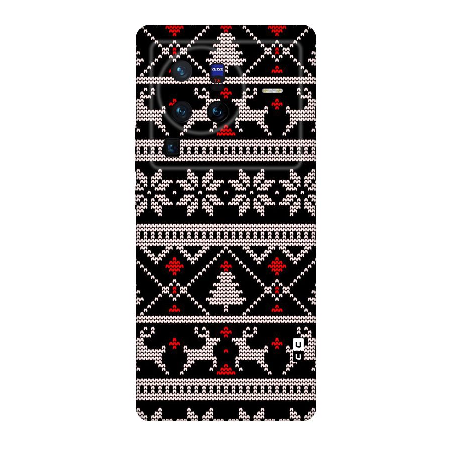 Christmas Seamless Aztec Pattern Original Polycarbonate Back Case for Vivo X80