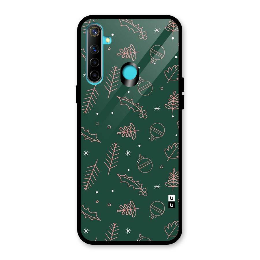 Christmas Season Leaves Glass Back Case for Realme Narzo 10
