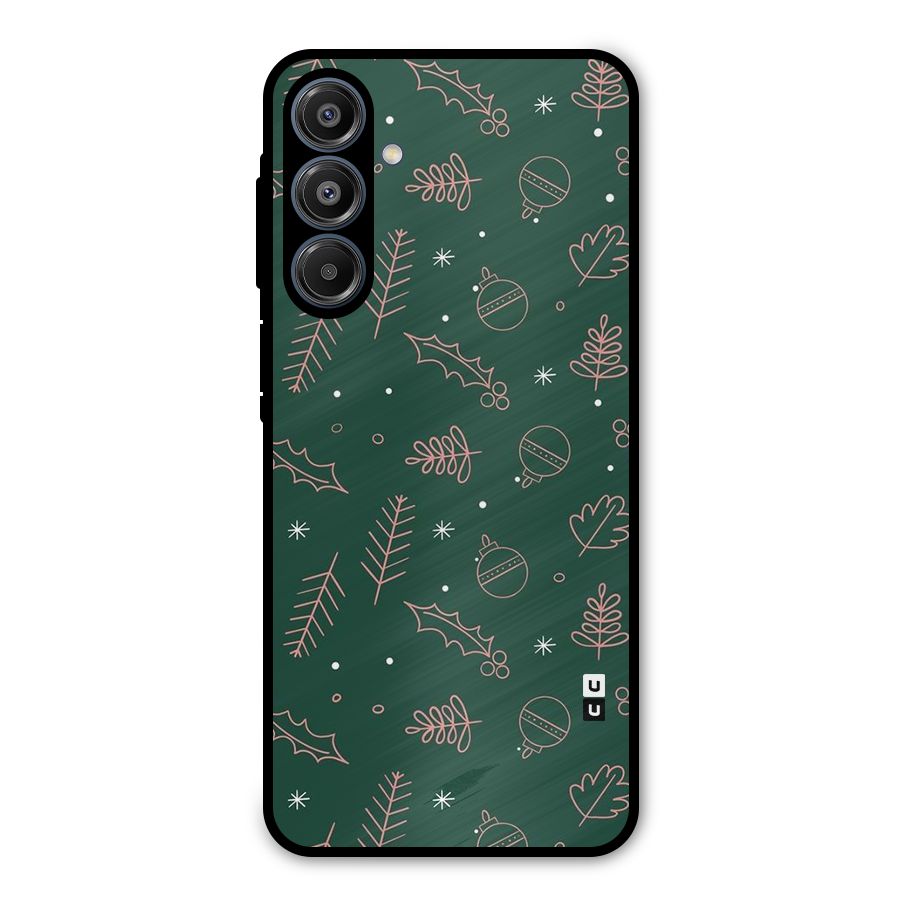Christmas Season Leaves Metal Back Case for Galaxy A16 5G