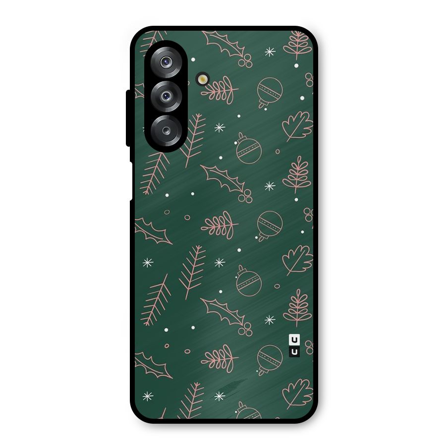 Christmas Season Leaves Metal Back Case for Galaxy A26