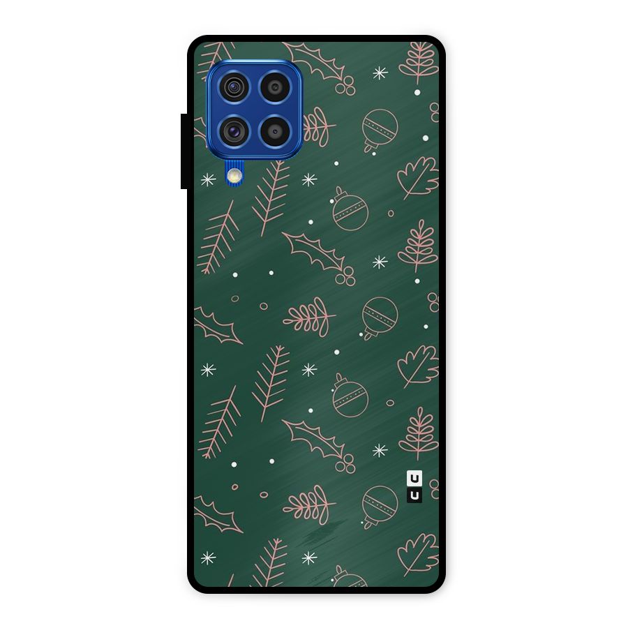 Christmas Season Leaves Metal Back Case for Galaxy F62