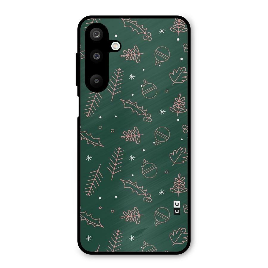 Christmas Season Leaves Metal Back Case for Galaxy M16