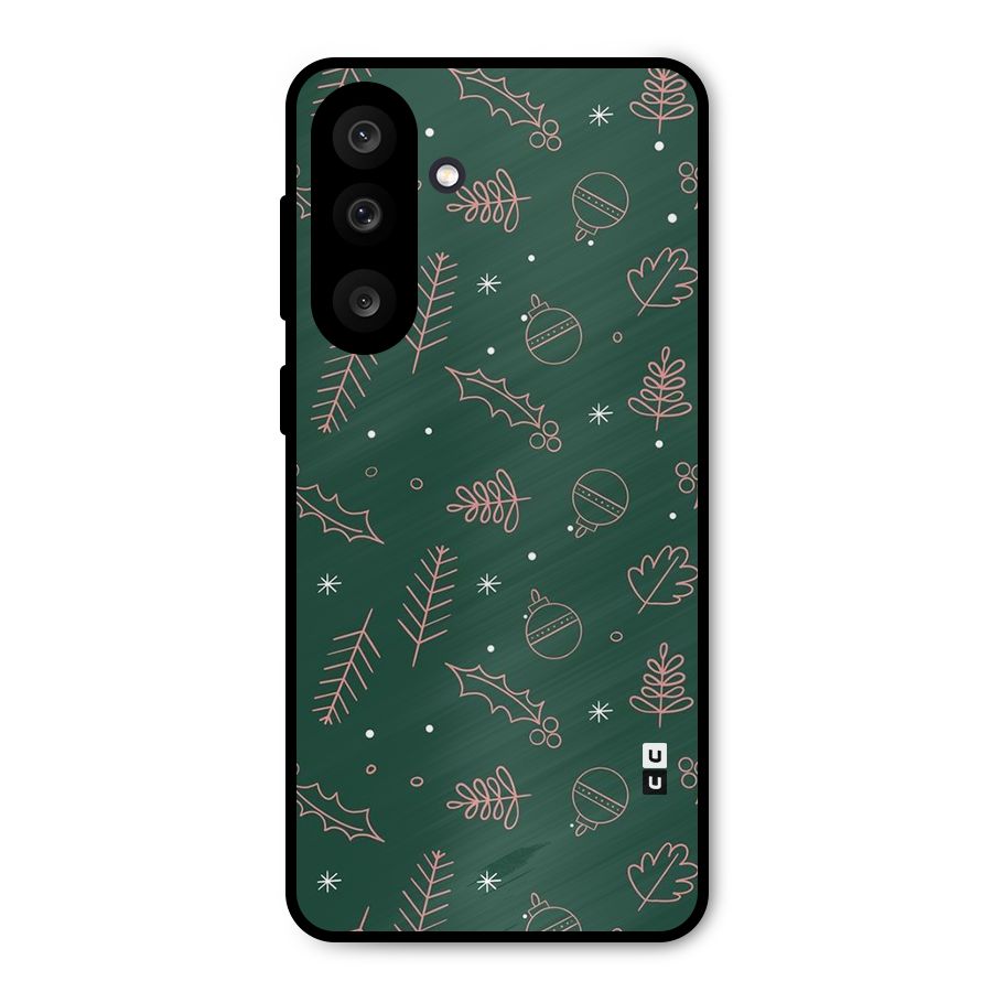 Christmas Season Leaves Metal Back Case for Galaxy M56