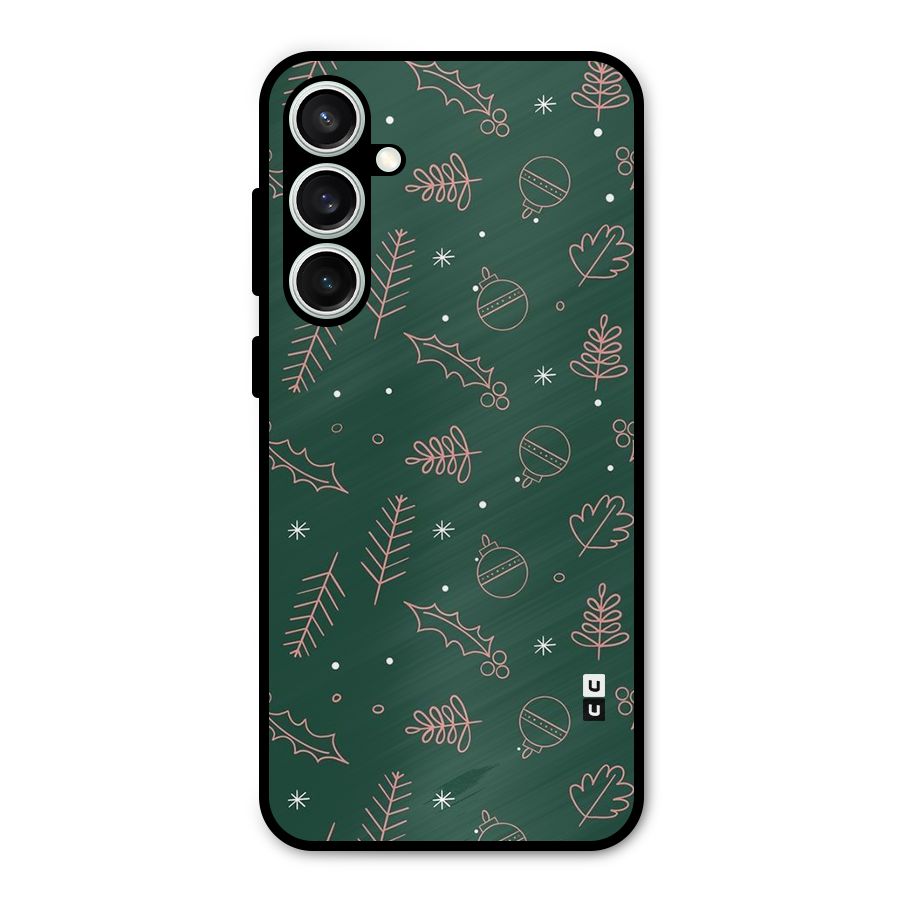 Christmas Season Leaves Metal Back Case for Galaxy S23 FE