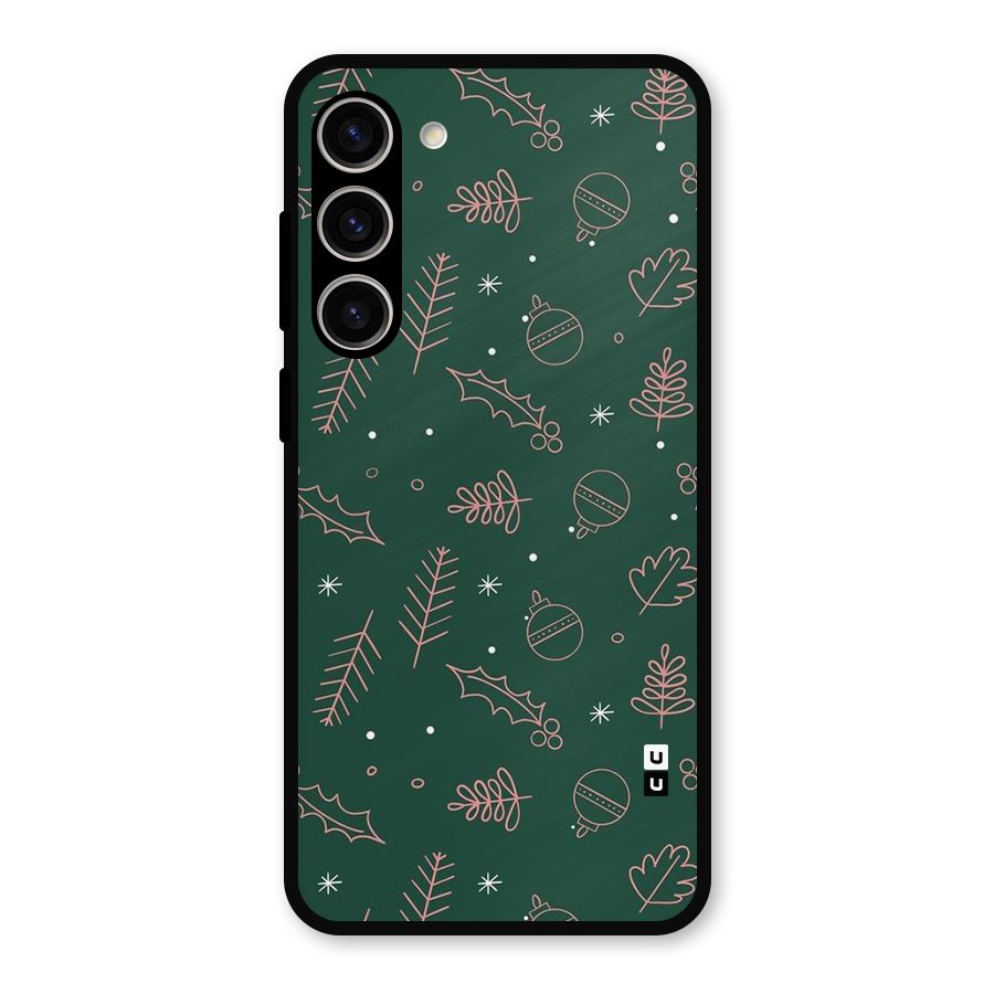 Christmas Season Leaves Metal Back Case for Galaxy S23 Plus