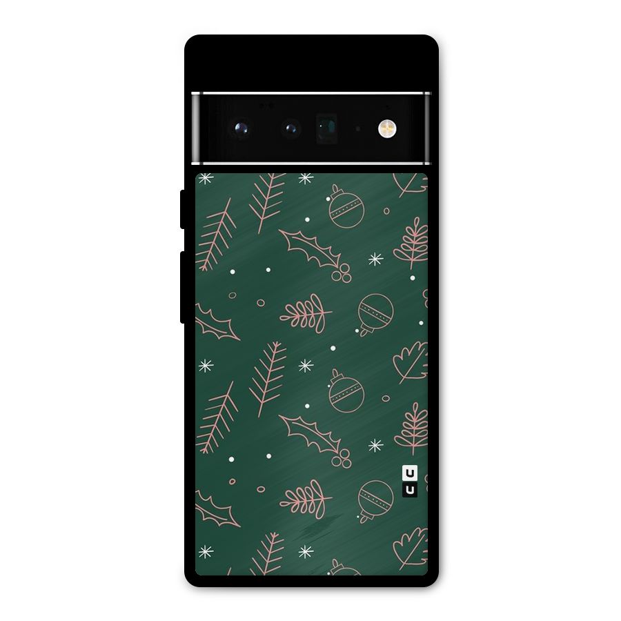 Christmas Season Leaves Metal Back Case for Google Pixel 6 Pro