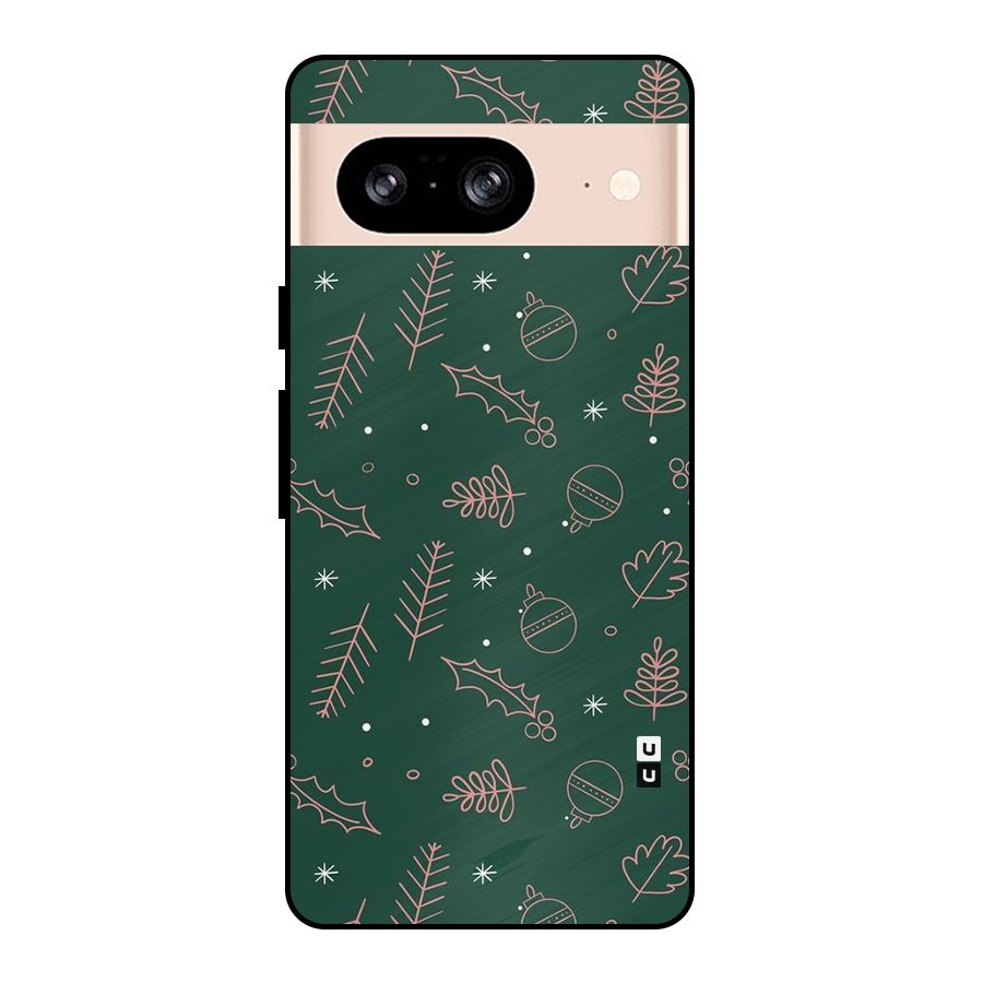 Christmas Season Leaves Metal Back Case for Google Pixel 8
