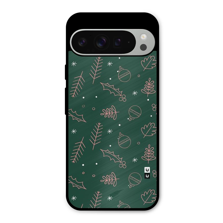 Christmas Season Leaves Metal Back Case for Google Pixel 9 Pro XL