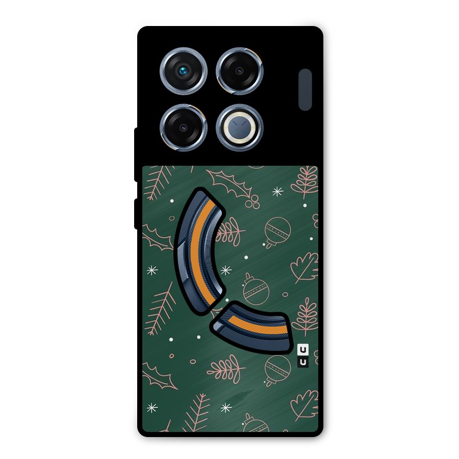 Christmas Season Leaves Metal Back Case for Infinix GT 20 Pro