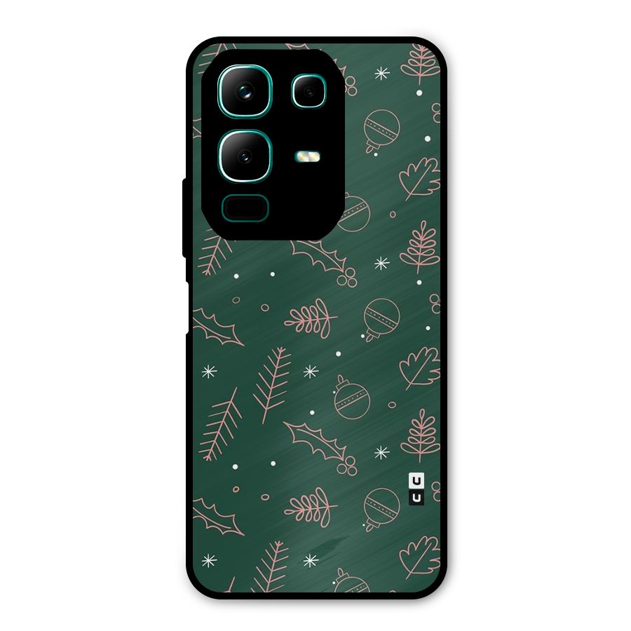 Christmas Season Leaves Metal Back Case for Infinix Note 50x