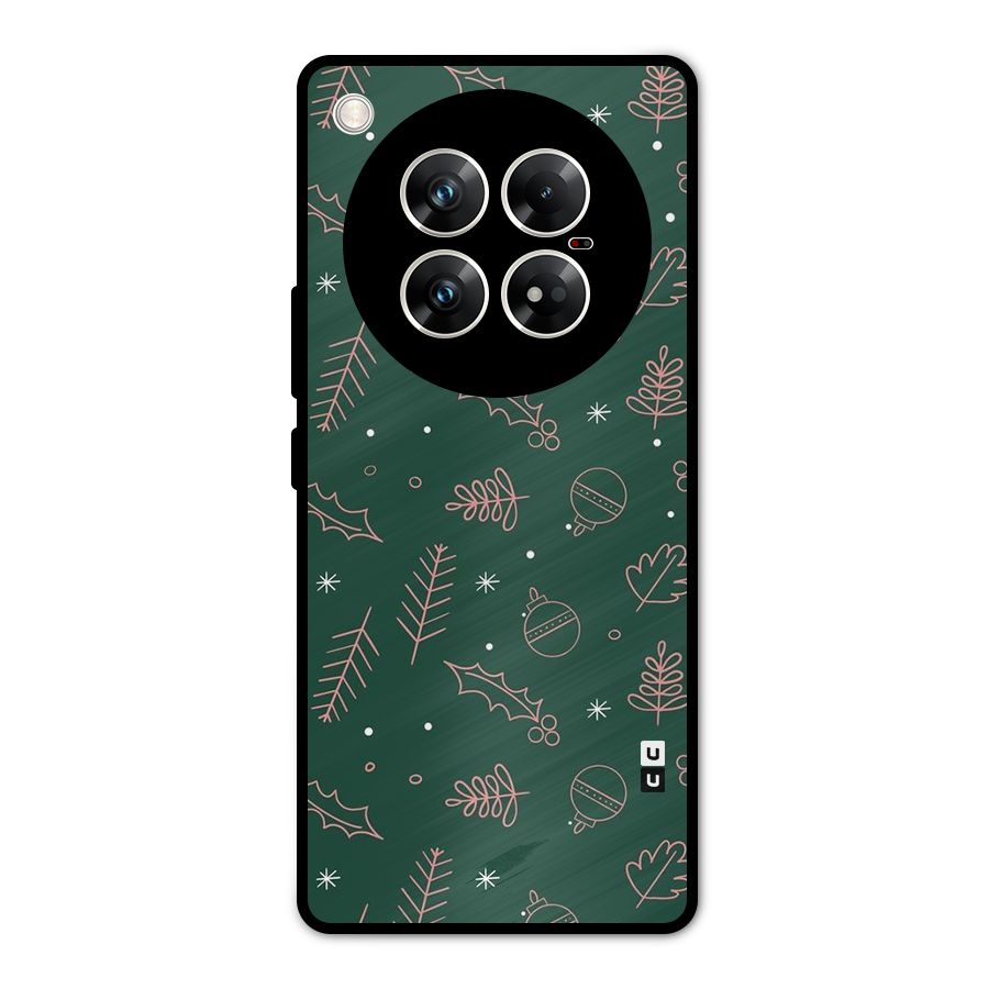 Christmas Season Leaves Metal Back Case for Infinix Zero 40 5G