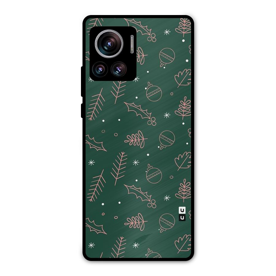 Christmas Season Leaves Metal Back Case for Motorola Edge 30 Ultra