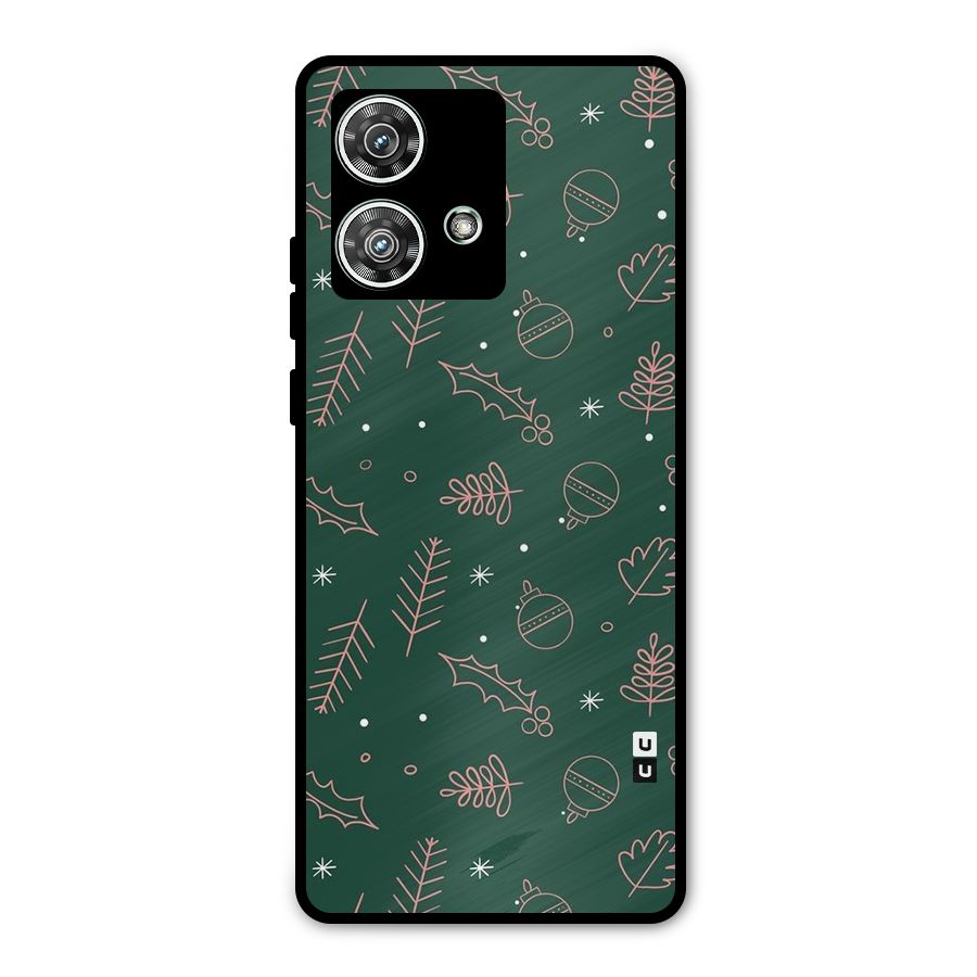Christmas Season Leaves Metal Back Case for Motorola Edge 40 Neo