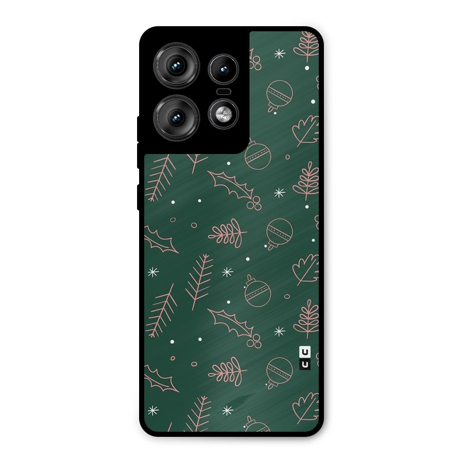 Christmas Season Leaves Metal Back Case for Motorola Edge 50 Pro