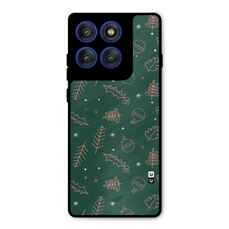 Christmas Season Leaves Metal Back Case for Motorola Edge 60 Pro