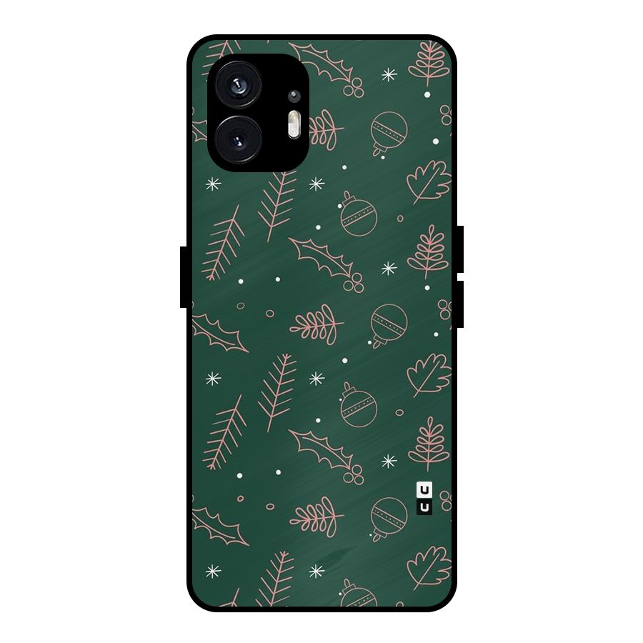 Christmas Season Leaves Metal Back Case for Nothing Phone 2