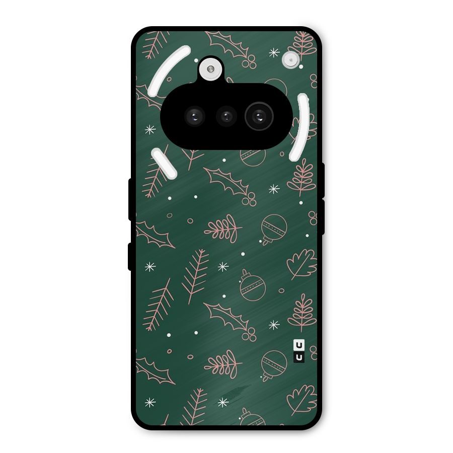 Christmas Season Leaves Metal Back Case for Nothing Phone 3a