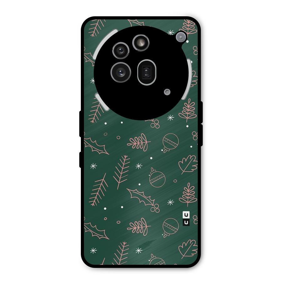 Christmas Season Leaves Metal Back Case for Nothing Phone 3a Pro