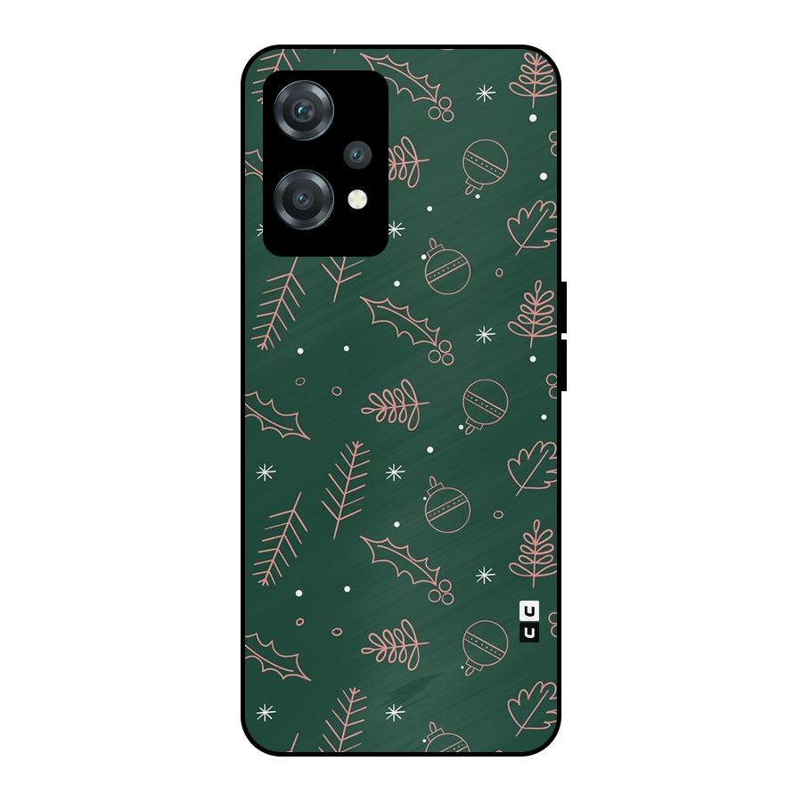 Christmas Season Leaves Metal Back Case for OnePlus Nord CE 2 Lite 5G