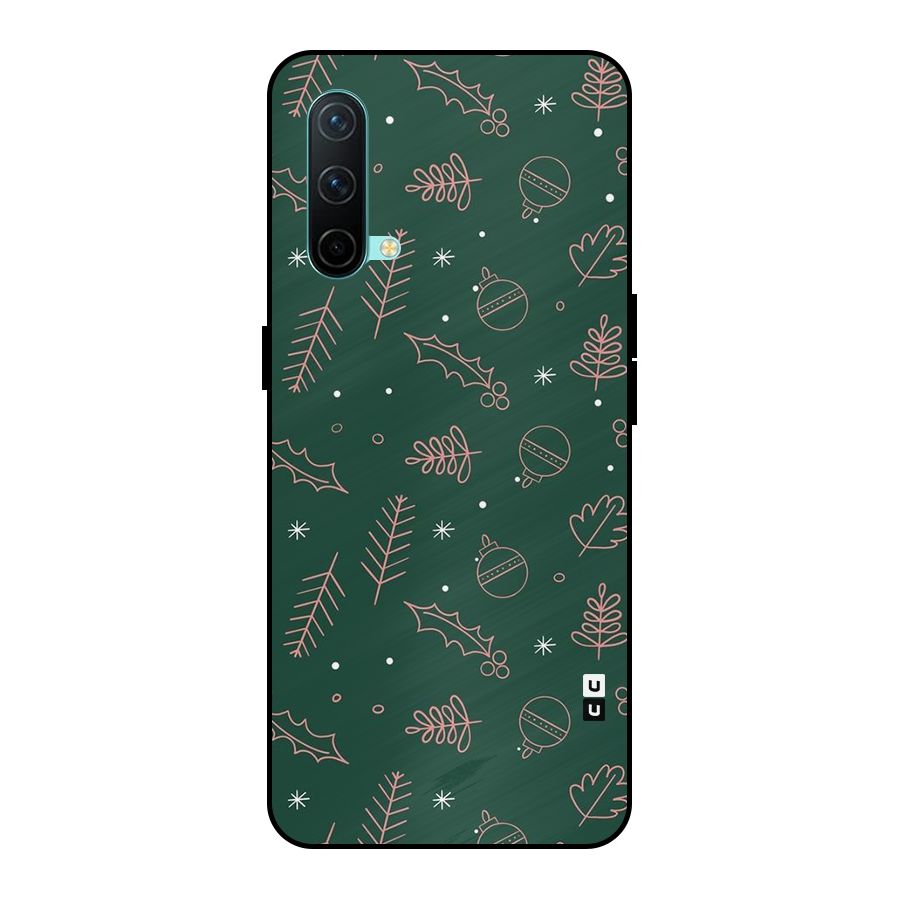 Christmas Season Leaves Metal Back Case for OnePlus Nord CE 5G
