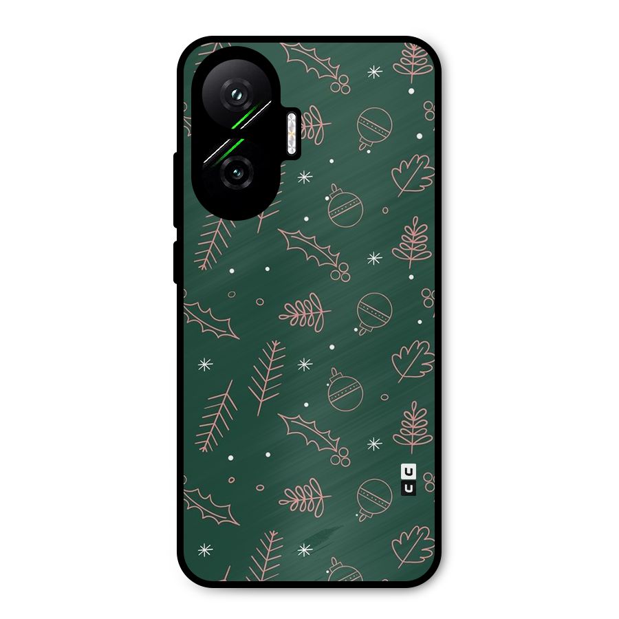 Christmas Season Leaves Metal Back Case for Poco F7