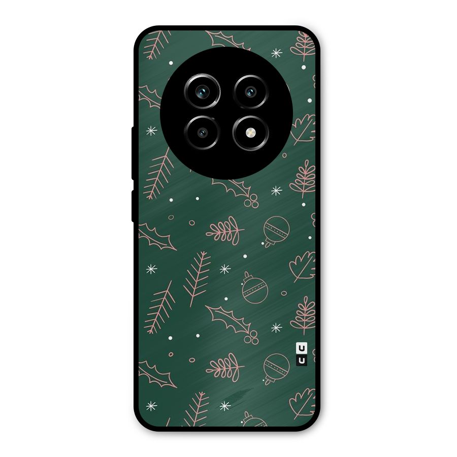 Christmas Season Leaves Metal Back Case for Realme 14 Pro Lite