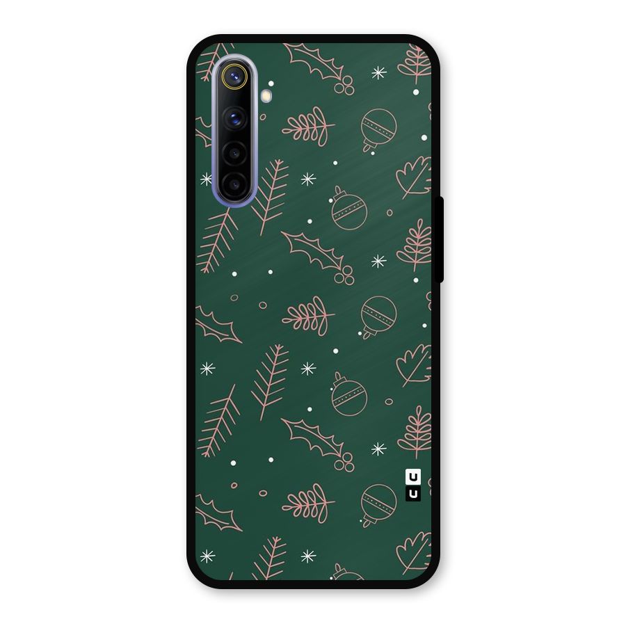 Christmas Season Leaves Metal Back Case for Realme 6