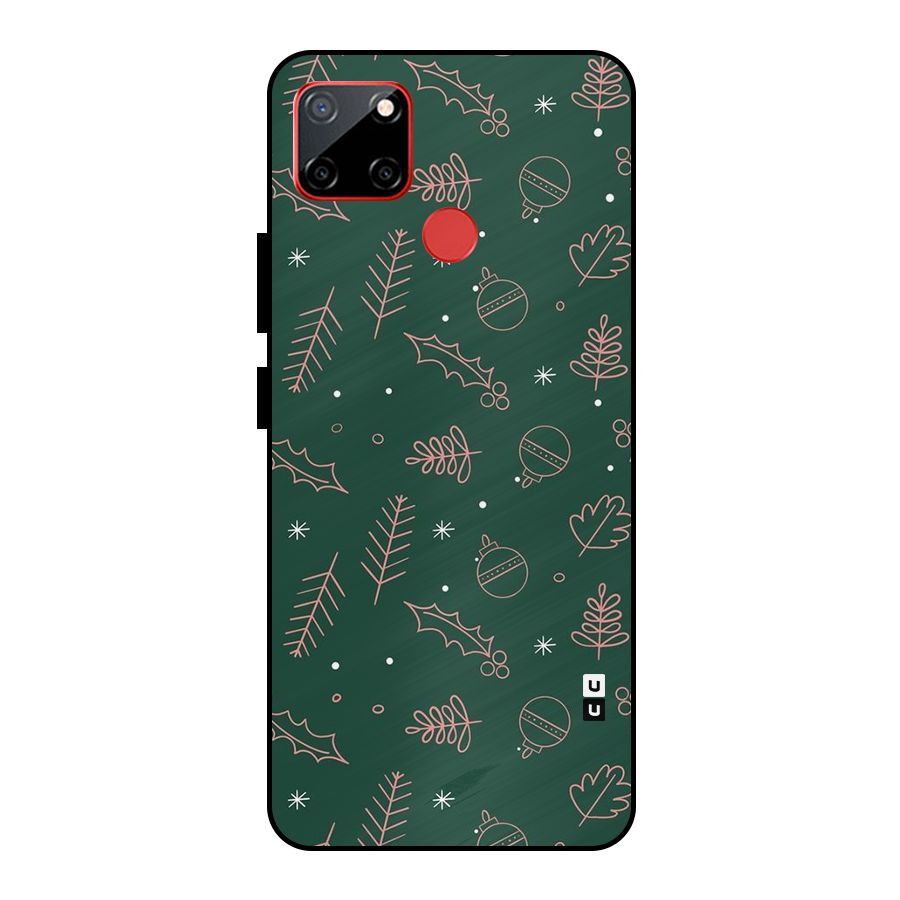 Christmas Season Leaves Metal Back Case for Realme C12