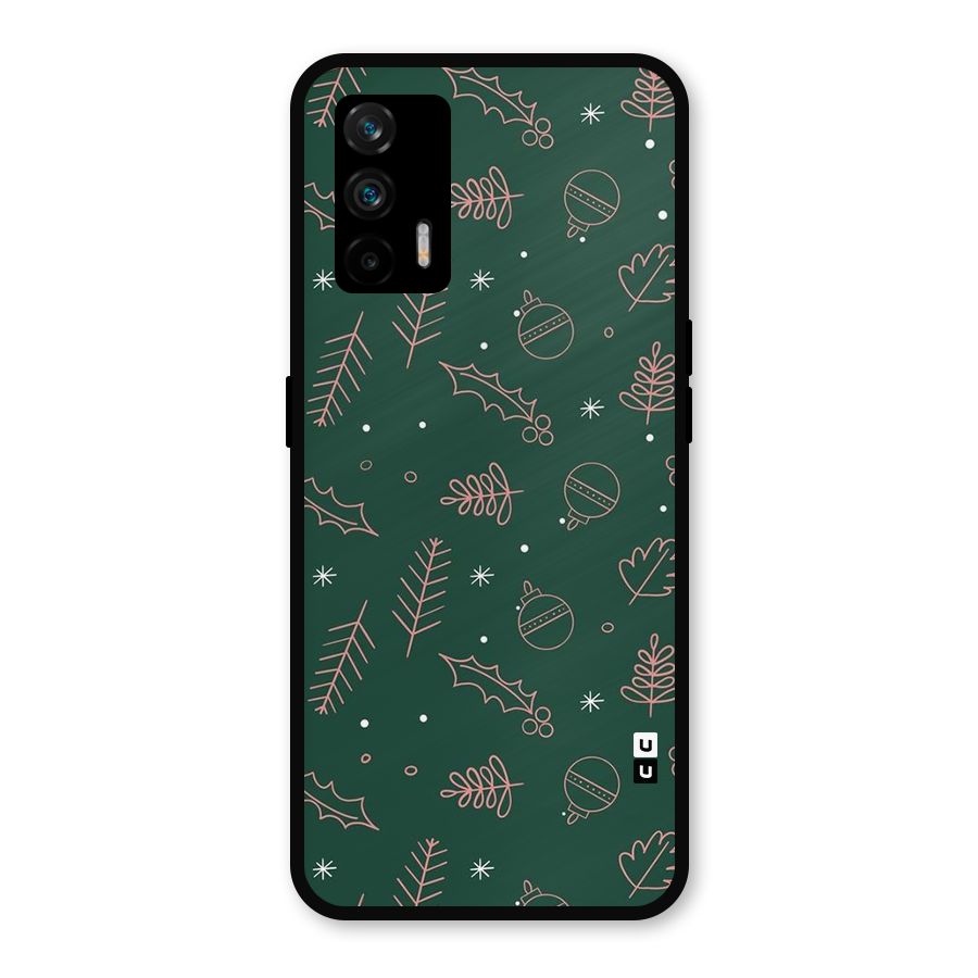 Christmas Season Leaves Metal Back Case for Realme GT 5G