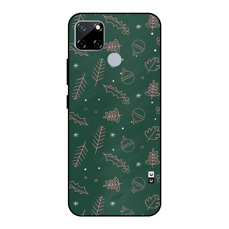 Christmas Season Leaves Metal Back Case for Realme Narzo 20