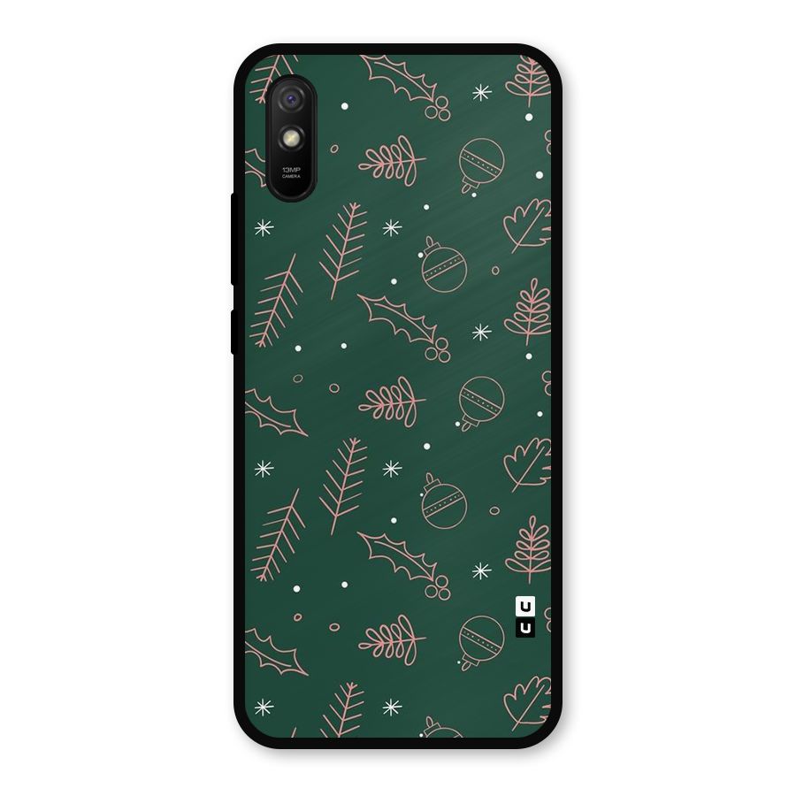 Christmas Season Leaves Metal Back Case for Redmi 9a
