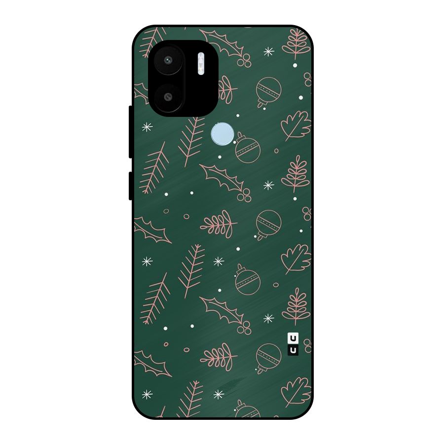Christmas Season Leaves Metal Back Case for Redmi A1+