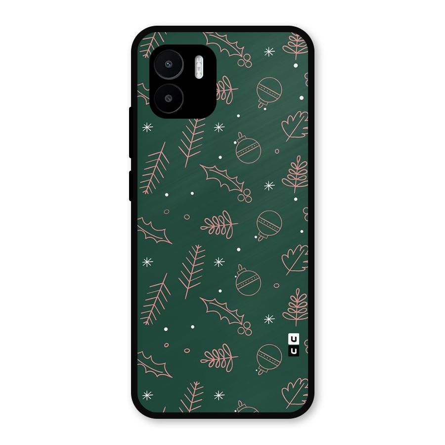 Christmas Season Leaves Metal Back Case for Redmi A2