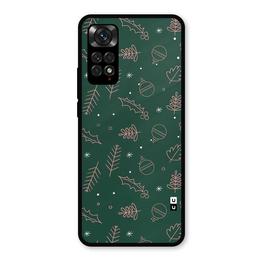 Christmas Season Leaves Metal Back Case for Redmi Note 11s