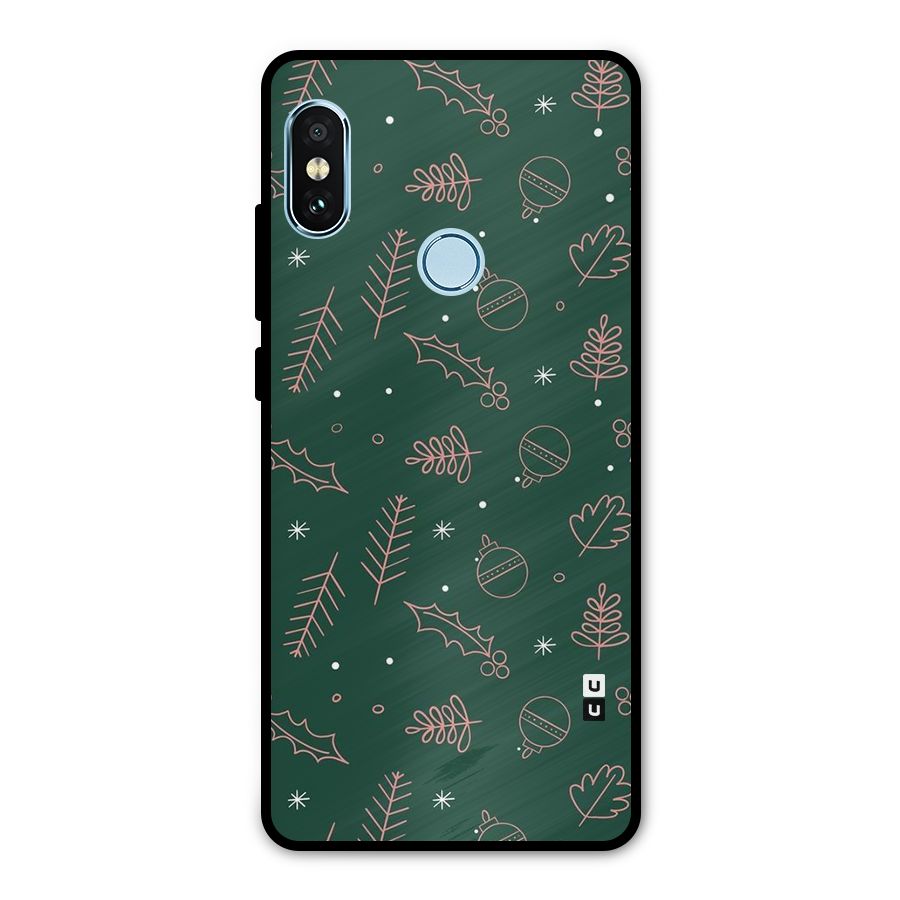 Christmas Season Leaves Metal Back Case for Redmi Note 5 Pro