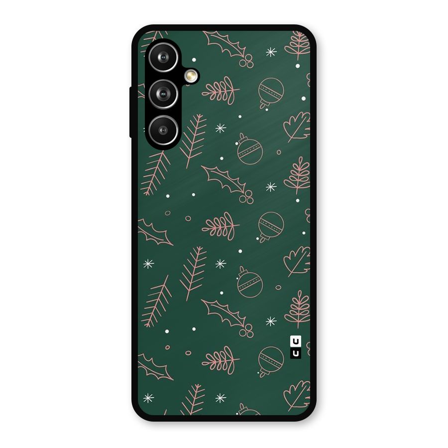 Christmas Season Leaves Metal Back Case for Samsung Galaxy M54
