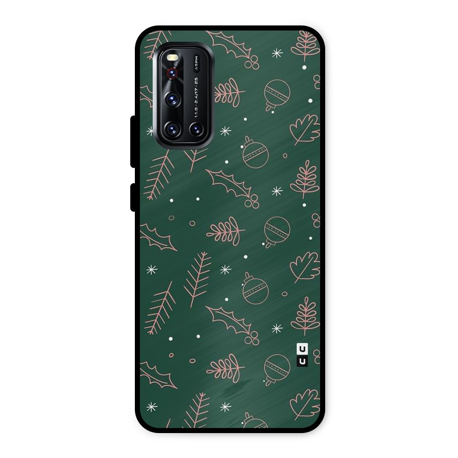 Christmas Season Leaves Metal Back Case for Vivo V19