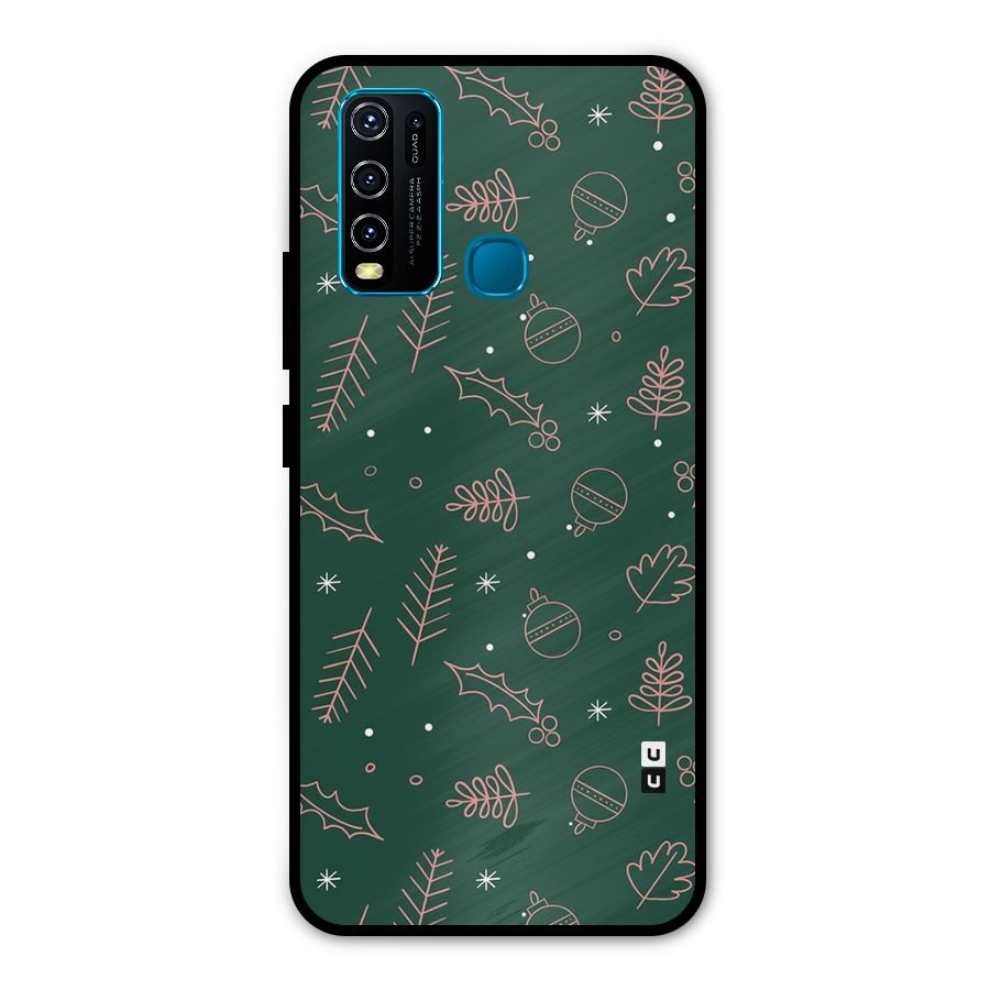 Christmas Season Leaves Metal Back Case for Vivo Y50