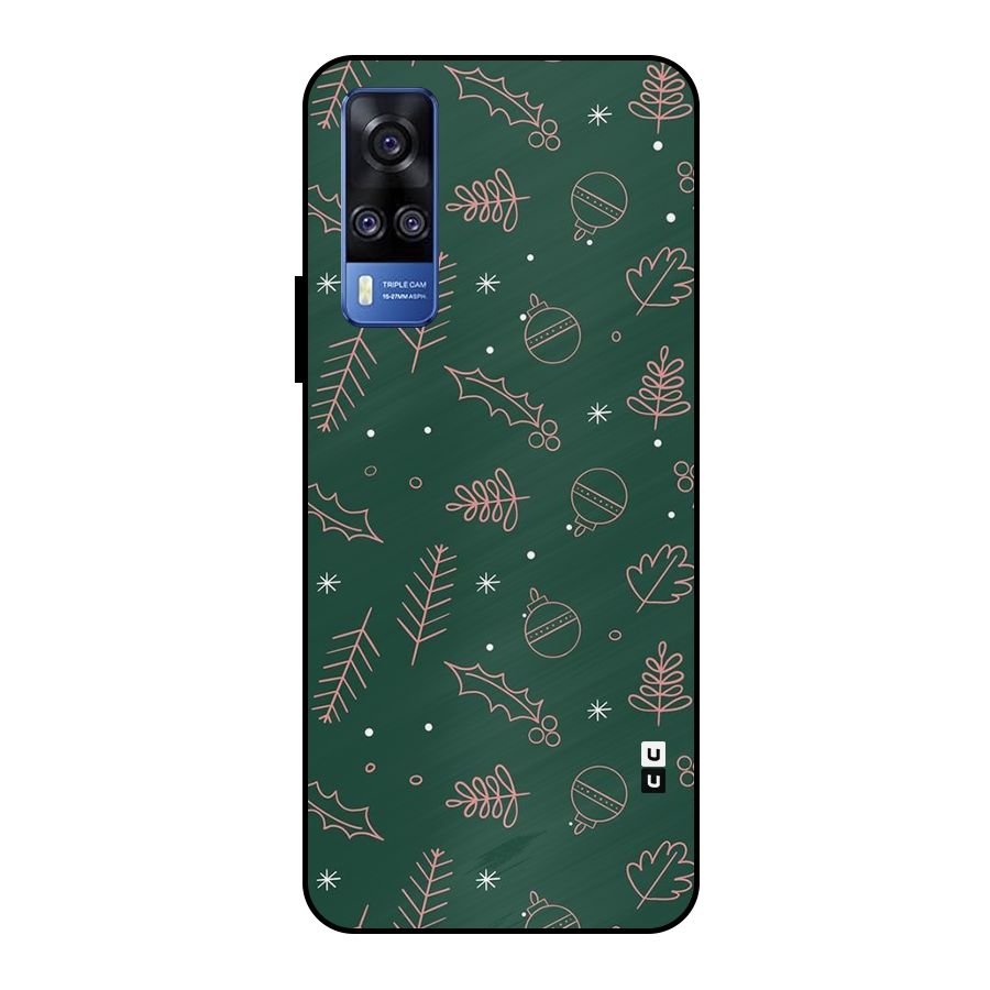 Christmas Season Leaves Metal Back Case for Vivo Y51