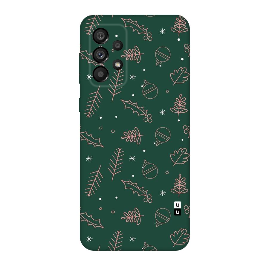 Christmas Season Leaves Original Polycarbonate Back Case for Galaxy A73 5G