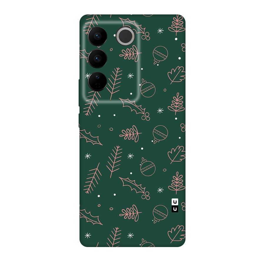 Christmas Season Leaves Original Polycarbonate Back Case for Vivo V27