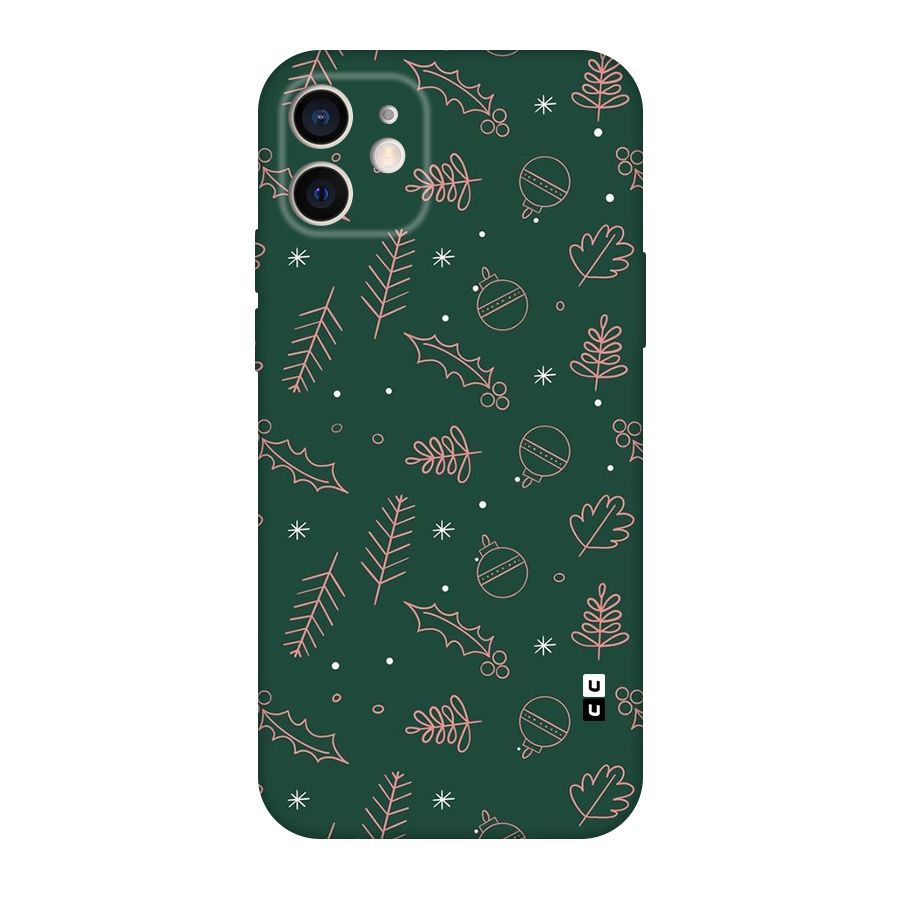 Christmas Season Leaves Original Polycarbonate Back Case for iPhone 12
