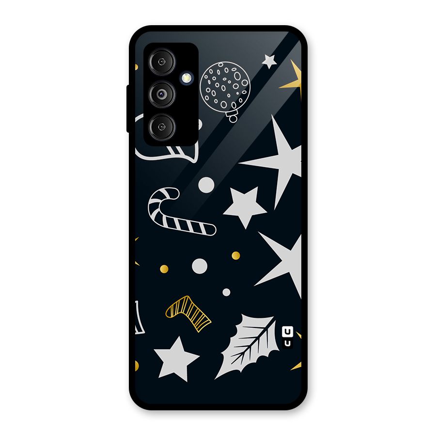 Christmas Special Pattern Glass Back Case for Galaxy M14 5G
