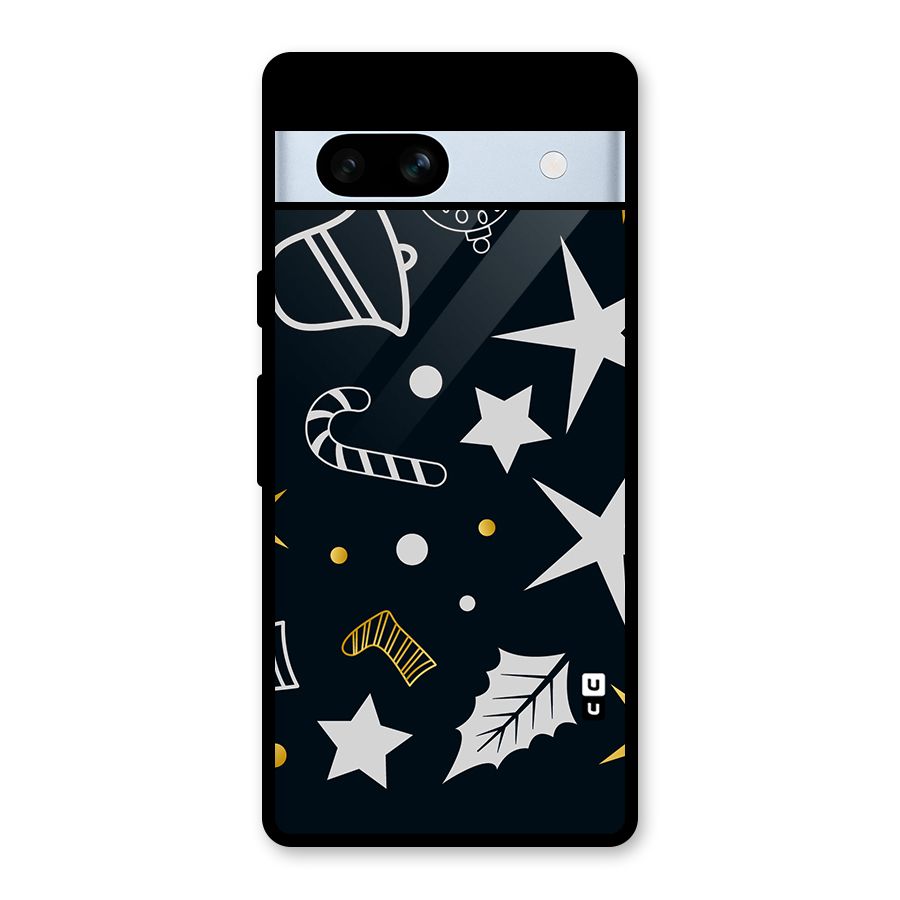 Christmas Special Pattern Glass Back Case for Google Pixel 7a