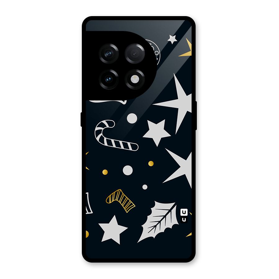 Christmas Special Pattern Glass Back Case for OnePlus 11R