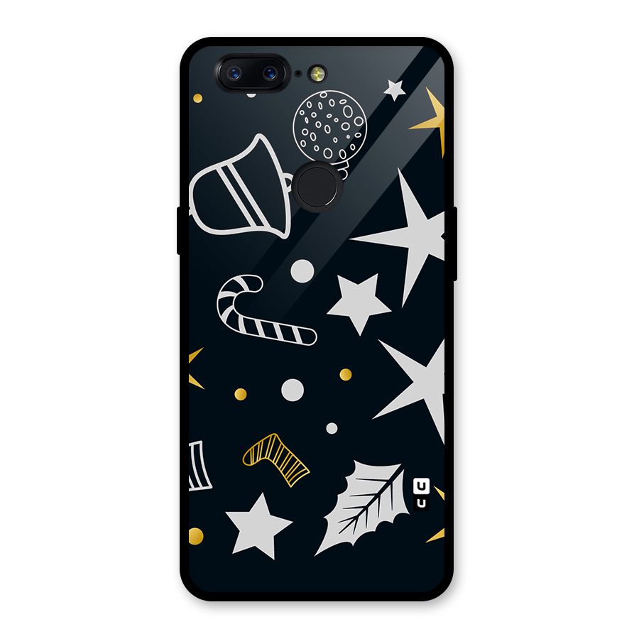Christmas Special Pattern Glass Back Case for OnePlus 5T