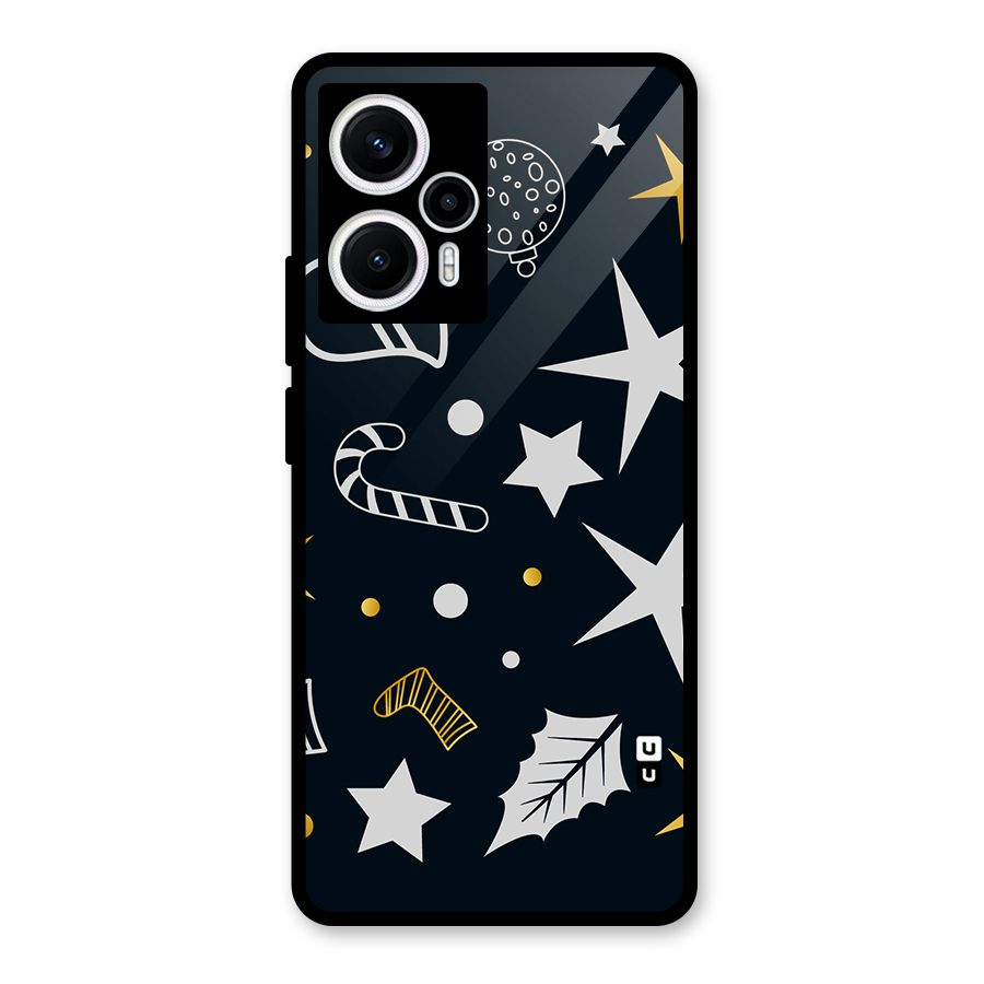 Christmas Special Pattern Glass Back Case for Poco F5