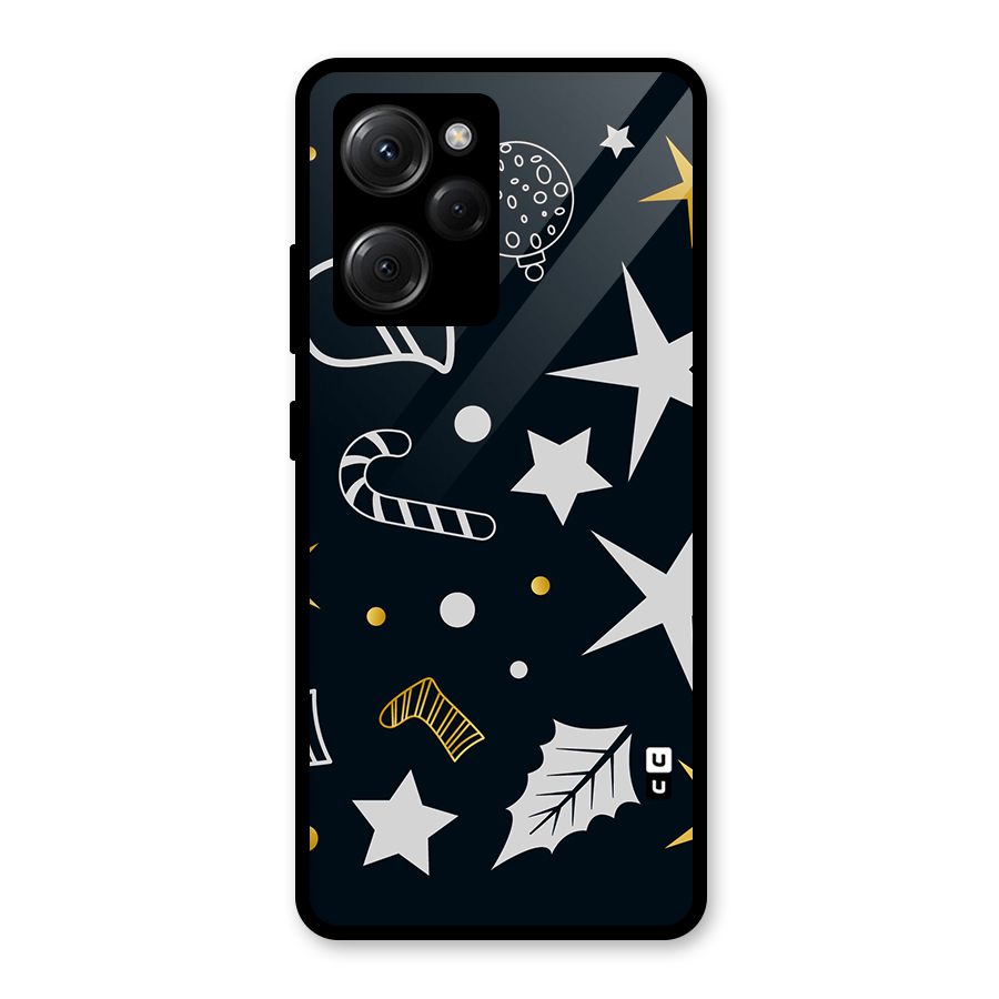 Christmas Special Pattern Glass Back Case for Poco X5 Pro